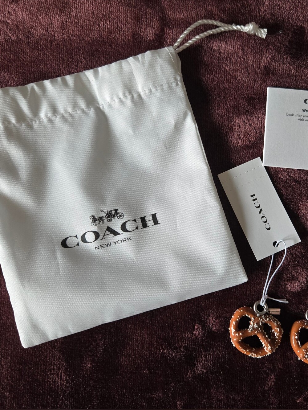 COACH Pretzel Shoe Charm Keychain Pair